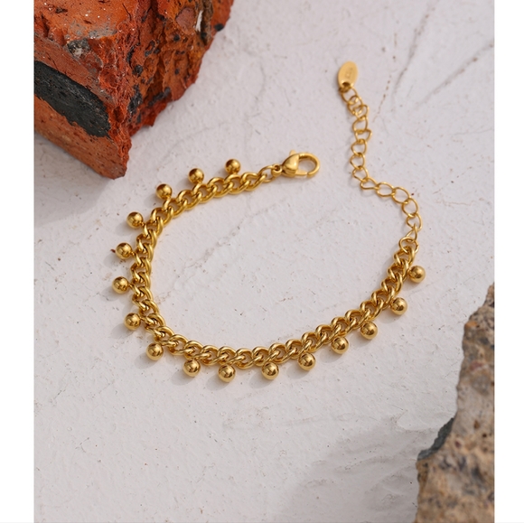 18k Gold Beaded Bracelet - Picture 3 of 5